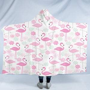 Flamingos & Flowers SW2245 Hooded Blanket