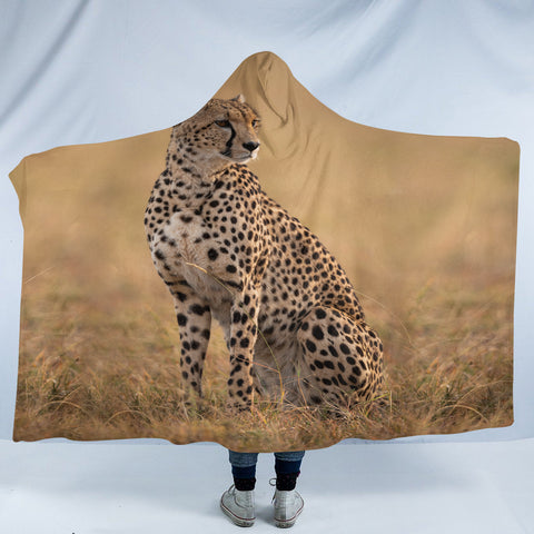 Image of 3D Leopard SW2515 Hooded Blanket