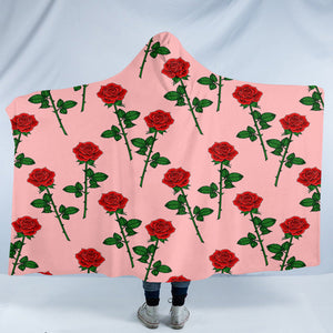 Roses Pink SW2051 Hooded Blanket