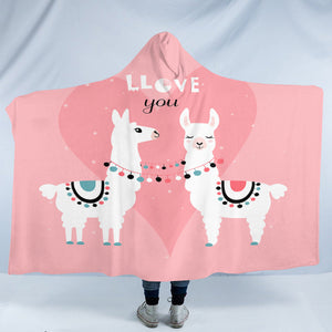 Llama Llove SW1666 Hooded Blanket