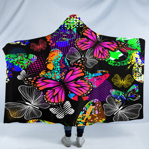 Hectic Butterflies SW2228 Hooded Blanket