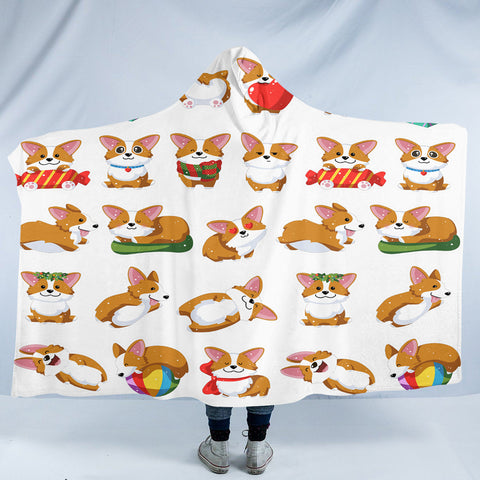 Image of Cute Corgi SW2169 Hooded Blanket