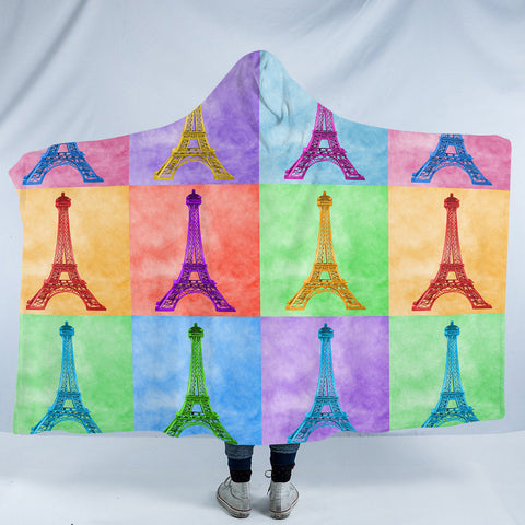 Image of Eiffel Boxes SW1758 Hooded Blanket