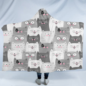 Cartoon Cats SW1889 Hooded Blanket