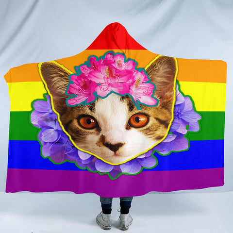 Image of Pride Cat SW2047 Hooded Blanket