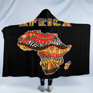 Africa Continent SW1824 Hooded Blanket