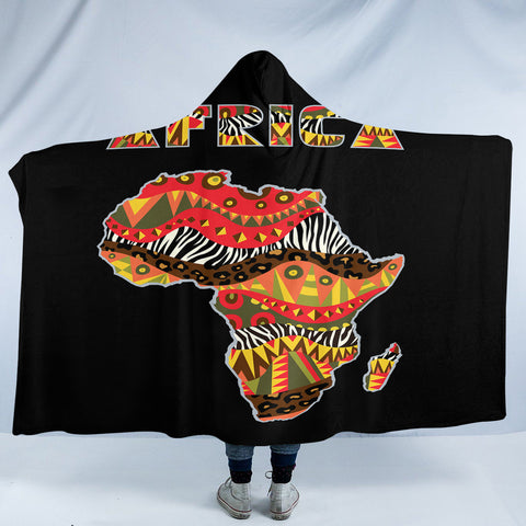 Image of Africa Continent SW1824 Hooded Blanket