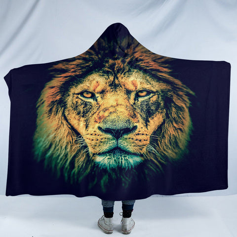 Image of Lion Mugshot SW2481 Hooded Blanket