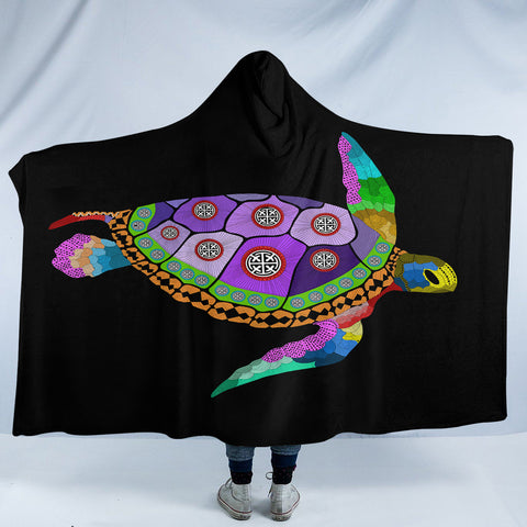 Image of Turtle Patterns SW2005 Hooded Blanket