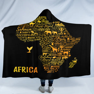 African Map SW1761 Hooded Blanket