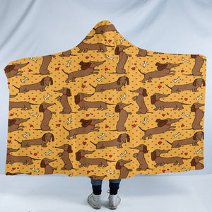 Dachshund Pattern SW2526 Hooded Blanket