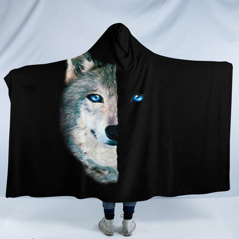 Image of Half Wolf SW1675 Hooded Blanket