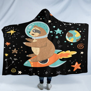 Rocket Sloth SW1627 Hooded Blanket