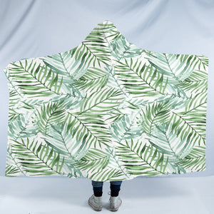 Leaf Pattern SW2174 Hooded Blanket