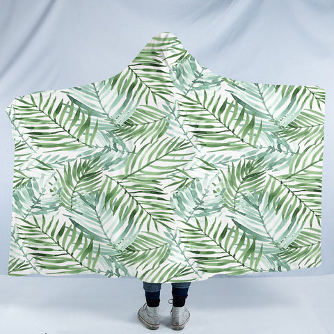 Image of Leaf Pattern SW2174 Hooded Blanket