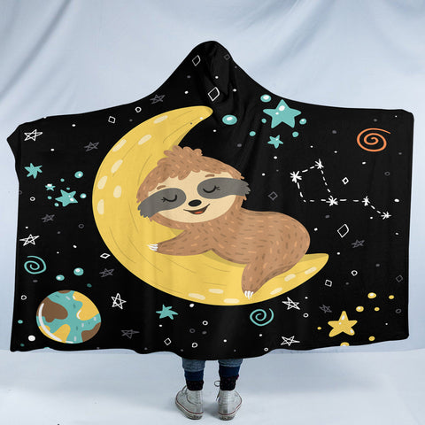 Image of Luna Sloth SW1628 Hooded Blanket
