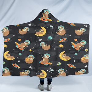 Space Sloth SW2382 Hooded Blanket