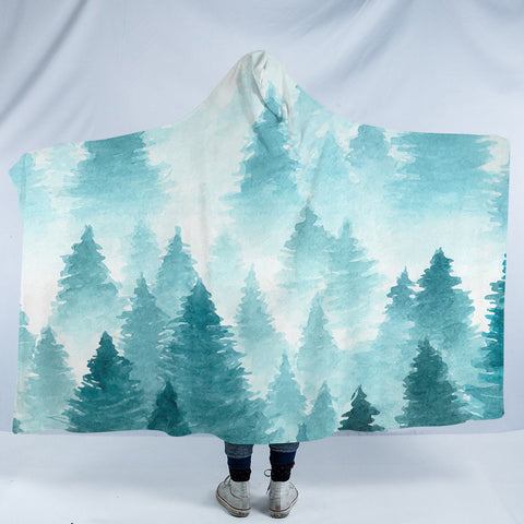 Image of Misty Forest SW2394 Hooded Blanket