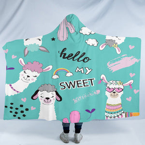 Sweet Llamas SW1665 Hooded Blanket