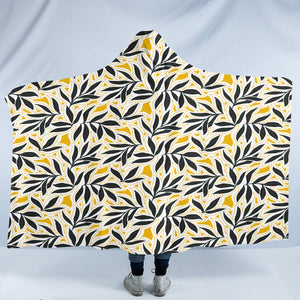 Black Leaves SW2246 Hooded Blanket