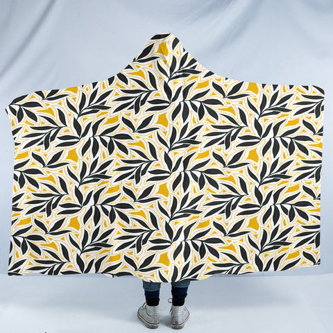 Image of Black Leaves SW2246 Hooded Blanket