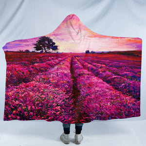 Painted Lavender Fields SW2251 Hooded Blanket