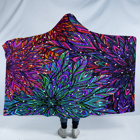 Image of Purplish Bushes SW2035 Hooded Blanket