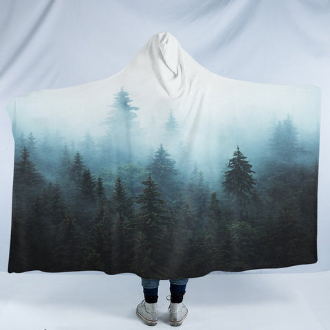Image of Foggy Forest SW2422 Hooded Blanket