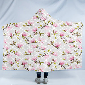 Flower Wallpaper SW2062 Hooded Blanket