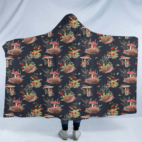 Image of Wild Hedgehog SW2331 Hooded Blanket