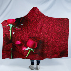 Red Roses SW2394 Hooded Blanket