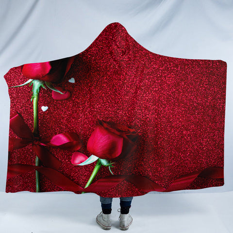 Image of Red Roses SW2394 Hooded Blanket