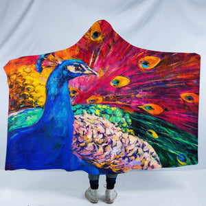 Painted Peacock SW2236 Hooded Blanket