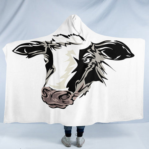 Image of Milk Cow SW2495 Hooded Blanket