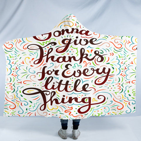 Image of Gratitude Quote SW1835 Hooded Blanket