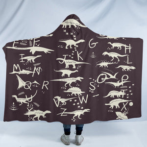 Dino Alphabet SW1709 Hooded Blanket