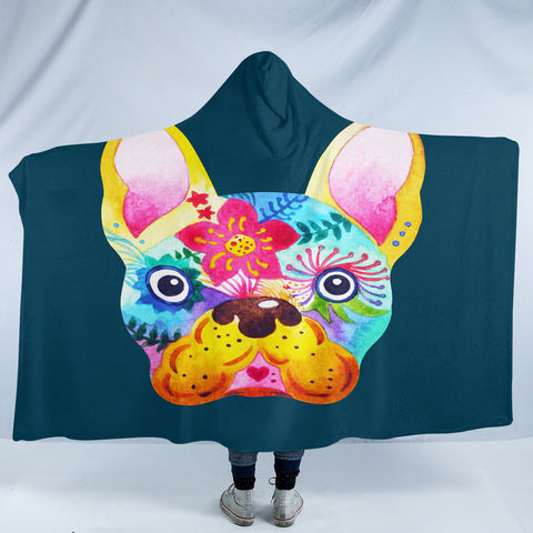 Image of Pug In Awe SW1633 Hooded Blanket
