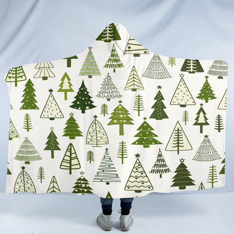 Image of Pine Pattern SW2336 Hooded Blanket