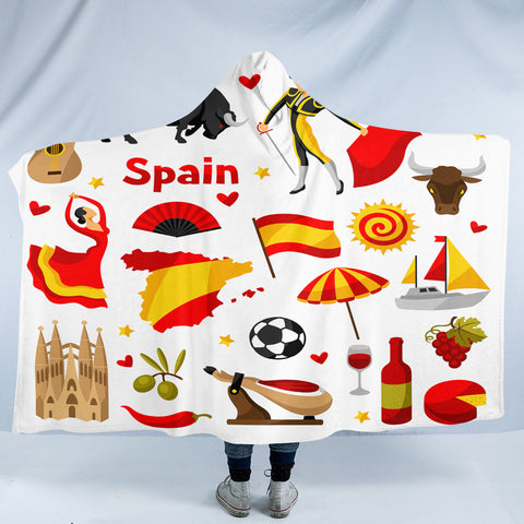 Image of Iconic Spain SW1831 Hooded Blanket