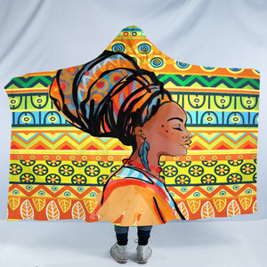 African Lady SW1885 Hooded Blanket