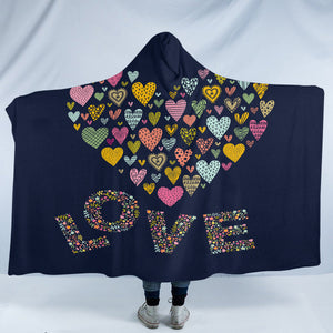 Heart Pattern Love SW2181 Hooded Blanket