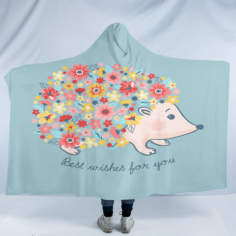 Image of Wishful Hedgehog SW1620 Hooded Blanket