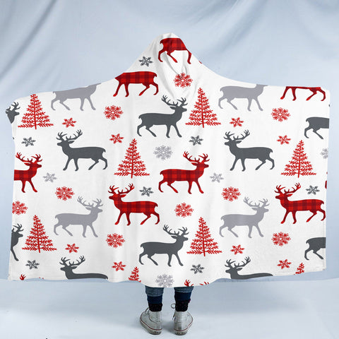 Image of Snow Deer SW1641 Hooded Blanket