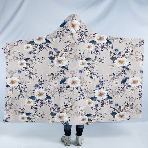 Image of Flower Wallpaper SW2166 Hooded Blanket