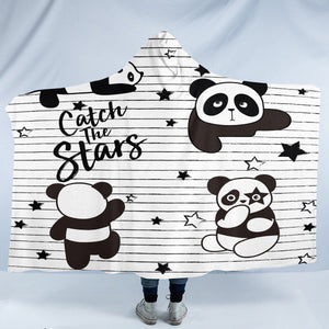 Catch The Stars Panda SW1656 Hooded Blanket