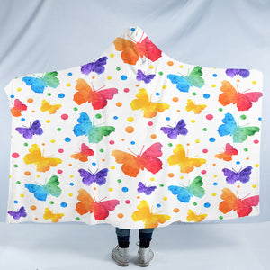 Colorful Butterflies SW1842 Hooded Blanket