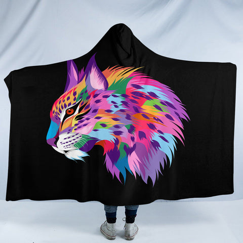 Image of Multicolored Cougar SW2046 Hooded Blanket