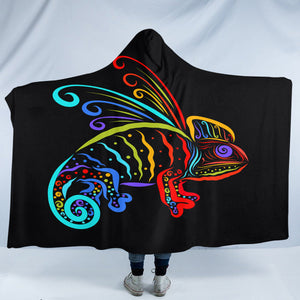 Night-glow Chameleon SW2016 Hooded Blanket