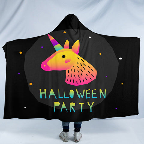 Image of Halloween Unicorn SW1753 Hooded Blanket