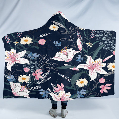 Image of White Orchid SW2319 Hooded Blanket